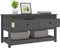 vidaXL - Salontafel - 102x49x55 - cm - massief - grenenhout - grijs