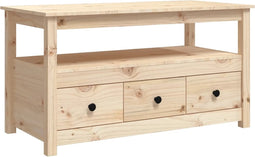 vidaXL - Salontafel - 102x49x55 - cm - massief - grenenhout
