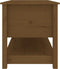 vidaXL - Salontafel - 102x49x55 - cm - massief - grenenhout - honingbruin