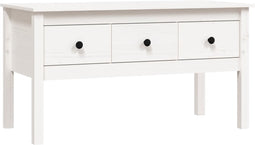 vidaXL - Salontafel - 102x49x55 - cm - massief - grenenhout - wit