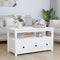 vidaXL - Salontafel - 102x49x55 - cm - massief - grenenhout - wit