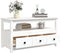 vidaXL - Salontafel - 102x49x55 - cm - massief - grenenhout - wit