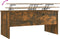 vidaXL - Salontafel - 102x50,5x46,5 - cm - bewerkt - hout - gerookt - eikenkleurig