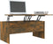 vidaXL - Salontafel - 102x50,5x46,5 - cm - bewerkt - hout - gerookt - eikenkleurig
