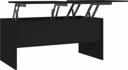 vidaXL - Salontafel - 102x50,5x46,5 - cm - bewerkt - hout - zwart
