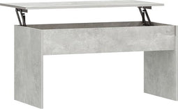 vidaXL - Salontafel - 102x50,5x52,5 - cm - bewerkt - hout - betongrijs