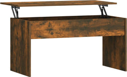 vidaXL - Salontafel - 102x50,5x52,5 - cm - bewerkt - hout - gerookt - eikenkleurig