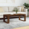 vidaXL - Salontafel - 102x50x35 - cm - bewerkt - hout - bruin - eikenkleur