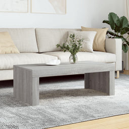 vidaXL - Salontafel - 102x50x36 - cm - bewerkt - hout - grijs - sonoma - eikenkleurig