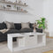 vidaXL - Salontafel - 102x50x36 - cm - bewerkt - hout - hoogglans - wit