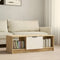 vidaXL - Salontafel - 102x50x36 - cm - bewerkt - hout - wit - en - sonoma - eikenkleurig