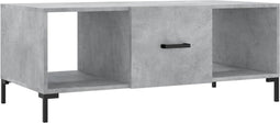 vidaXL - Salontafel - 102x50x40 - cm - bewerkt - hout - betongrijs