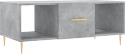 vidaXL - Salontafel - 102x50x40 - cm - bewerkt - hout - betongrijs