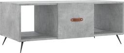 vidaXL - Salontafel - 102x50x40 - cm - bewerkt - hout - betongrijs