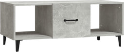 vidaXL - Salontafel - 102x50x40 - cm - bewerkt - hout - betongrijs