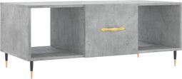 vidaXL - Salontafel - 102x50x40 - cm - bewerkt - hout - betongrijs