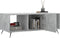 vidaXL - Salontafel - 102x50x40 - cm - bewerkt - hout - betongrijs