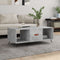 vidaXL - Salontafel - 102x50x40 - cm - bewerkt - hout - betongrijs