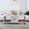 vidaXL - Salontafel - 102x50x40 - cm - bewerkt - hout - betongrijs