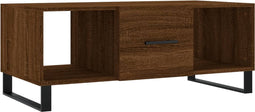vidaXL - Salontafel - 102x50x40 - cm - bewerkt - hout - bruin - eikenkleur