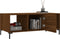 vidaXL - Salontafel - 102x50x40 - cm - bewerkt - hout - bruin - eikenkleur