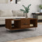 vidaXL - Salontafel - 102x50x40 - cm - bewerkt - hout - bruin - eikenkleur