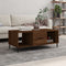 vidaXL - Salontafel - 102x50x40 - cm - bewerkt - hout - bruin - eikenkleur