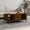 vidaXL - Salontafel - 102x50x40 - cm - bewerkt - hout - bruin - eikenkleur