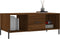 vidaXL - Salontafel - 102x50x40 - cm - bewerkt - hout - bruin - eikenkleur