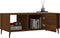 vidaXL - Salontafel - 102x50x40 - cm - bewerkt - hout - bruin - eikenkleur