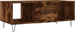vidaXL - Salontafel - 102x50x40 - cm - bewerkt - hout - gerookt - eikenkleurig
