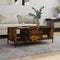vidaXL - Salontafel - 102x50x40 - cm - bewerkt - hout - gerookt - eikenkleurig