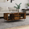 vidaXL - Salontafel - 102x50x40 - cm - bewerkt - hout - gerookt - eikenkleurig