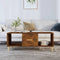 vidaXL - Salontafel - 102x50x40 - cm - bewerkt - hout - gerookt - eikenkleurig