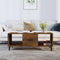 vidaXL - Salontafel - 102x50x40 - cm - bewerkt - hout - gerookt - eikenkleurig