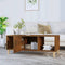 vidaXL - Salontafel - 102x50x40 - cm - bewerkt - hout - gerookt - eikenkleurig