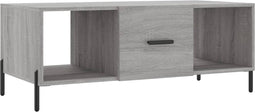 vidaXL - Salontafel - 102x50x40 - cm - bewerkt - hout - grijs - sonoma - eikenkleurig