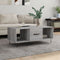 vidaXL - Salontafel - 102x50x40 - cm - bewerkt - hout - grijs - sonoma - eikenkleurig
