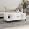 vidaXL - Salontafel - 102x50x40 - cm - bewerkt - hout - hoogglans - wit