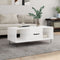 vidaXL - Salontafel - 102x50x40 - cm - bewerkt - hout - hoogglans - wit