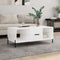 vidaXL - Salontafel - 102x50x40 - cm - bewerkt - hout - hoogglans - wit