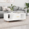 vidaXL - Salontafel - 102x50x40 - cm - bewerkt - hout - hoogglans - wit