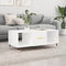 vidaXL - Salontafel - 102x50x40 - cm - bewerkt - hout - hoogglans - wit