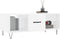 vidaXL - Salontafel - 102x50x40 - cm - bewerkt - hout - hoogglans - wit
