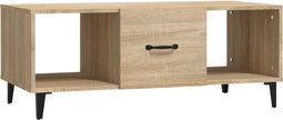 vidaXL - Salontafel - 102x50x40 - cm - bewerkt - hout - sonoma - eikenkleurig