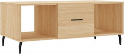 vidaXL - Salontafel - 102x50x40 - cm - bewerkt - hout - sonoma - eikenkleurig
