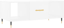 vidaXL - Salontafel - 102x50x40 - cm - bewerkt - hout - wit