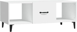 vidaXL - Salontafel - 102x50x40 - cm - bewerkt - hout - wit