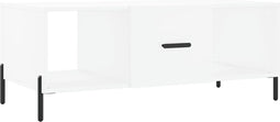 vidaXL - Salontafel - 102x50x40 - cm - bewerkt - hout - wit