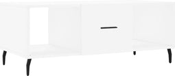 vidaXL - Salontafel - 102x50x40 - cm - bewerkt - hout - wit